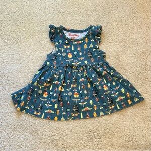 Piccolina Entomology Bug Print Toddler Dress, 18-24 Mo
